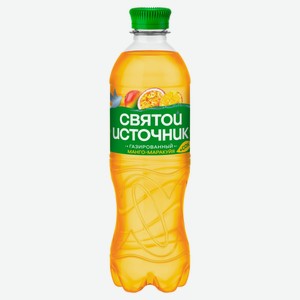 Вода питьевая «Святой Источник» Вода + сок манго-маракуйя газированная, 0,5 л