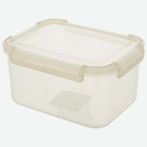 Контейнер 4HOME герметичный на защелках, 1.6 л, белый/голубо