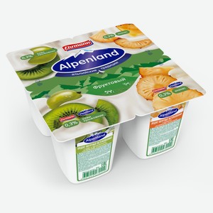 БЗМЖ Продукт йогуртный Alpenland киви/крыжов/ананас 0,3% 95г