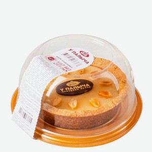 Пирог-торт сладкий песочный «У Палыча» Чизкейк соленая карамель с нежным муссом из творожного сыра охлажденный, 140 г