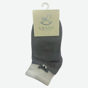 Носки для девочки «ТОП» укороченные серый меланж, р 18-20