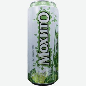 Пивной напиток Очаково Мохито нефильтрованный пастеризованный 7.2% 450мл, 450 мл