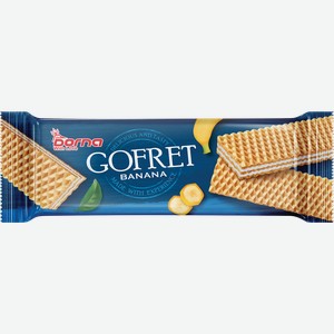 Вафли DORNA с начинкой со вкусом банана, 160г