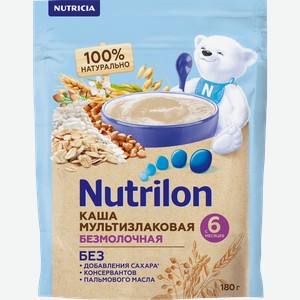 Каша мультизлаковая NUTRILON безмолочная, с 6 месяцев, 180г