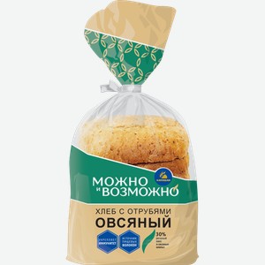 Хлеб Каравай Овсяный с отрубями половинка нарезка 250г
