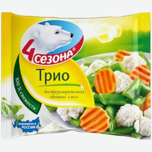 Смесь 4 Сезона Трио овощная быстрозамороженная, 400г