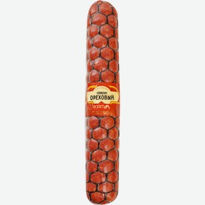 Колбаса Богатырь Сервелат Ореховый полукопченый весовая