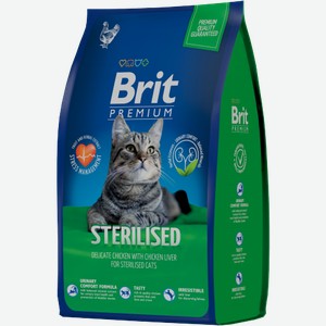 Сухой корм для стерилизованных кошек с курицей Brit 800г