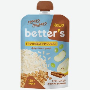 Каша Better s гречнево-рисовая с яблоками и корицей, 120г