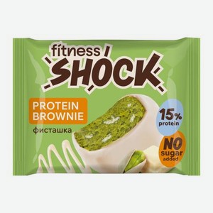Пирожное протеиновое Брауни белый шоколад с фисташкой Fitnesshock 50г