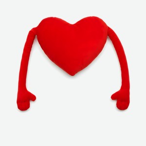 Игрушка мягкая ONE TWO FUN Сердце красное с руками, 22 см