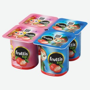 Йогурт густой ложковый детский Fruttis Kids клубника 2,5%, 110 г