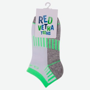 Носки детские «Красная Ветка» бело-зеленые, р.22-24