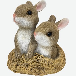 Фигура садовая GIARDINO CLUB Два зайца 15x12x16см WD228105, Китай