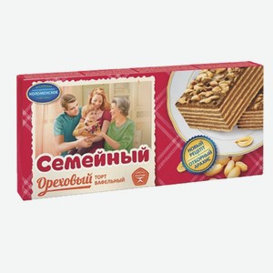 Торт вафельный Семейный Ореховый 230г Коломенское