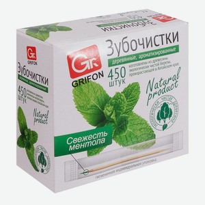 Деревянные ароматизированные зубочистки, GRIFON, 450 шт., в ассортименте