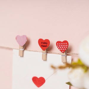 Клипсы декоративные  Сердца , With Love, 10 шт., в ассортименте