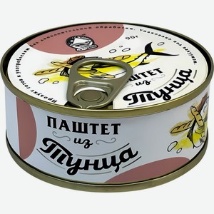 Паштет ПЕККОНИ из тунца паст. ж/б, Россия, 90 г