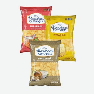 Чипсы Московский Картофель Рифленые В Ассортименте 120г