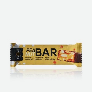 Батончик ореховый SOJ Peanut Bar   Арахис в соленой карамели с ирисо-сливочным вкусом   40г