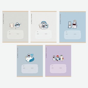 Тетрадь «ПЗБМ» Акульчики А5 в клетку 18 л, 1 шт в ассортименте