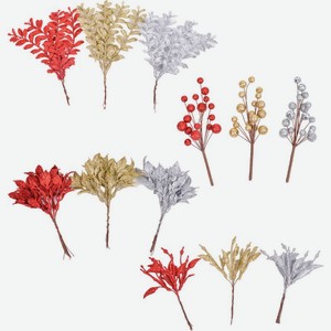 Ветка декоративная Santa Club 15см в ассортименте 3 шт.