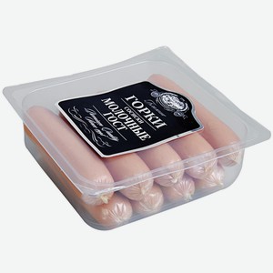 Сосиски Ближние Горки молочные 450 г дизайн упаковки в ассортименте