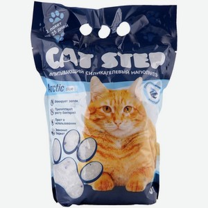 Наполнитель для кошачьего туалета Cat Step Арктический синий (Arctic Blue) силикагелевый 3 л