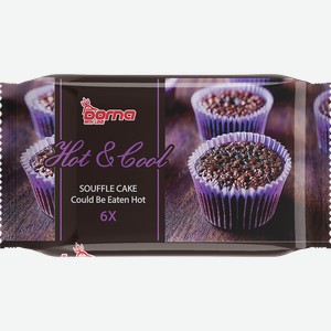 Кекс DORNA Брауни Hot & Cool с шоколадной начинкой, 180г