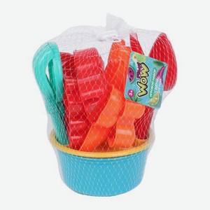 Игровой набор для песка с ведром Wowplay! 10шт в ассортименте