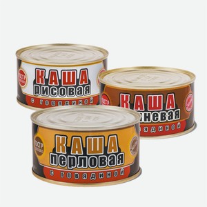 Каша с говядиной  Скопинский МК  в ассортименте, ГОСТ, 325г