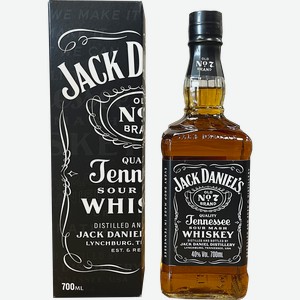 Виски JACK DANIEL S Джек Дэниел’с Теннесси зерновой 40%, п/у, 0.7л