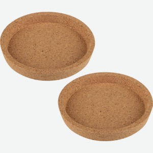 Набор из 2 подставок, Skandi, с краями под кружку из пробки