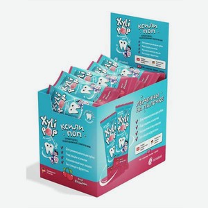 Леденцы на палочке miradent Xylipop без сахара со вкусом вишни 50шт