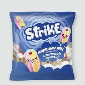 Маршмеллоу «Strike» с джемовой начинкой, 90 г