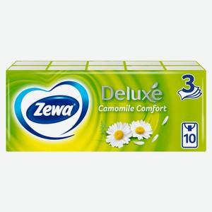 Платки носовые Zemma Deluxe Нежная Ромашка 3сл 10х10шт