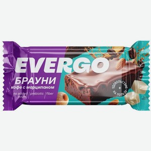 Пирожное протеиновое Evergo брауни кофе с марципаном в глазури 50 г