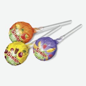 Карамель на палочке «Strike» с двойными вкусами, 11 г