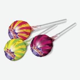 Карамель на палочке Strike с жевательной конфетой, 11 г