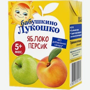 Сок Бабушкино Лукошко Яблоко-персик 200мл