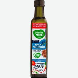 Масло льняное Здоровое меню Dr. Naturi Extra Virgin 250 мл