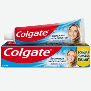 Зубная паста Colgate Бережное отбеливание с фтором и кальцие