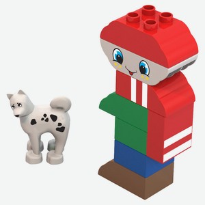 Конструктор «НОРДПЛАСТ» Человек с собакой, 9 деталей