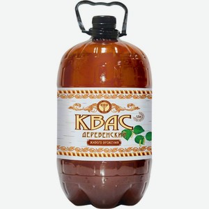 Квас Деревенский светлый фильтрованный пастеризованный 1.5л, 1.5 л
