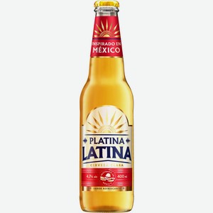 Пиво светлое PLATINA LATINA паст. алк.4,7% ст., Россия, 0.4 L