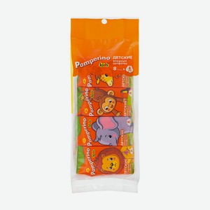 Салфетки влажные детские, Pamperino, 8 шт., в ассортименте