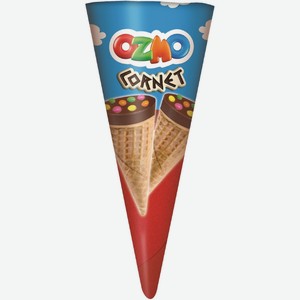 Ozmo Cornet с кремом из фундука с молочной начинкой и конфетами-драже
