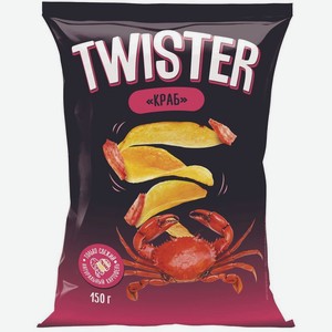 Чипсы Twister Картофель хрустящий Краб 150г, 150 г
