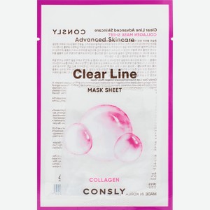 Маска для лица CONSLY Укрепляющая с коллагеном, тканевая, 25мл