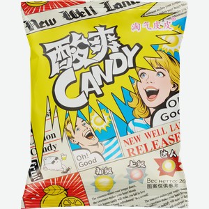 Леденцы WOW Shun long кислые со вкусом лимона, 20г